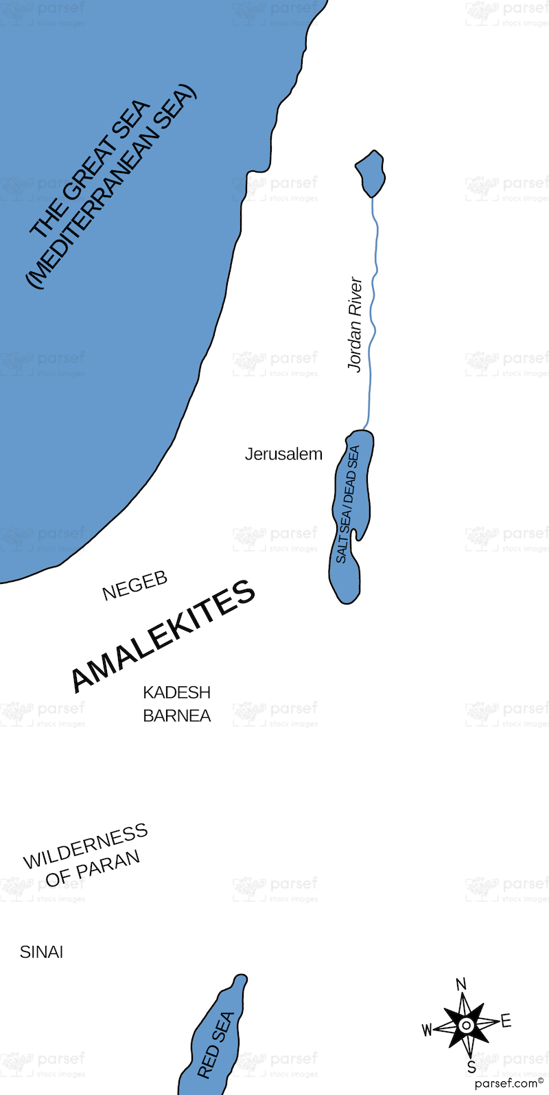 Amalekites Territory Map bible map
