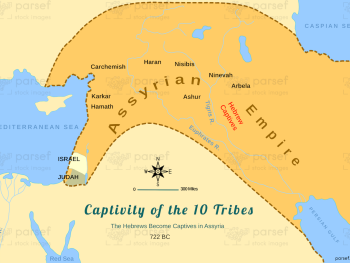 Captivity of the 10 Tribes Map image